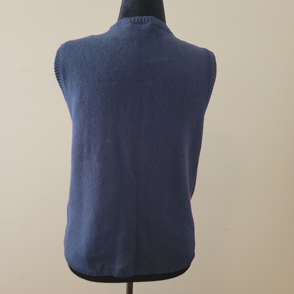 Capacity Vintage Ugly Sweater Zip Up Vest Size L - Picture 4 of 6